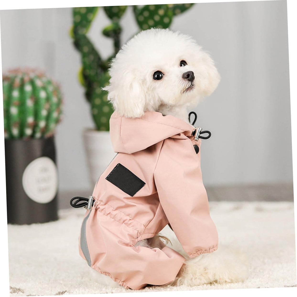 Angoily 3pcs Windproof Dog Raincoat Adjustable Reflective Hoodie for Pets and Breathable Stylish Rain Gear for Dogs for Outdoor Adventures