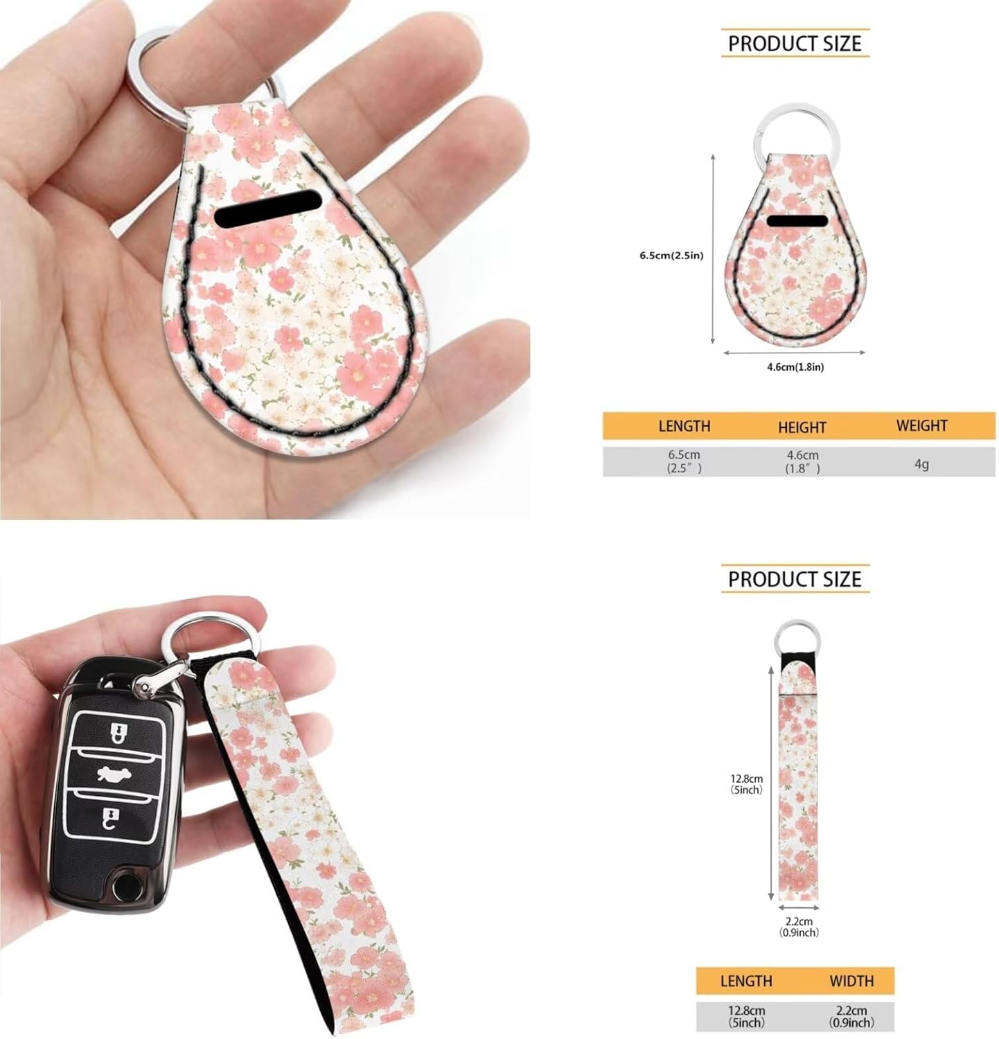 Cute Ditsy Floral Print Car Seat Covers for Men Women Watercolor Pink Flower Painting Washable 11 Pcs Car Seat Covers with Seat Belt Cover, Armrest Cover and Cupholder Pad