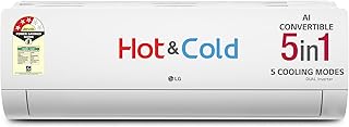 LG 1.5 Ton 3 Star, Hot & Cold AC for All Season, DUAL Inverter Split AC (Copper, Convertible 5-in-1, VIRAAT Mode, 4 Way Air Swing, HD Filter with Anti-Virus Protection, US-H19BNXE, White)