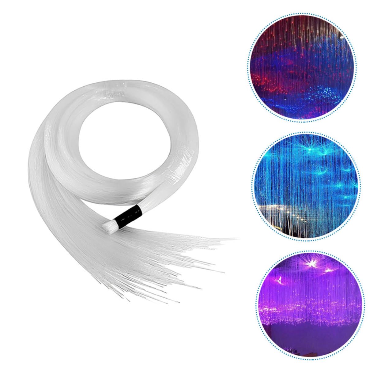 WOONEKY 100pcs Led Fiber Optic Sky Ceiling Light Optic Light Cable for Car Yard Decor Creative Optical Fiber Adornment