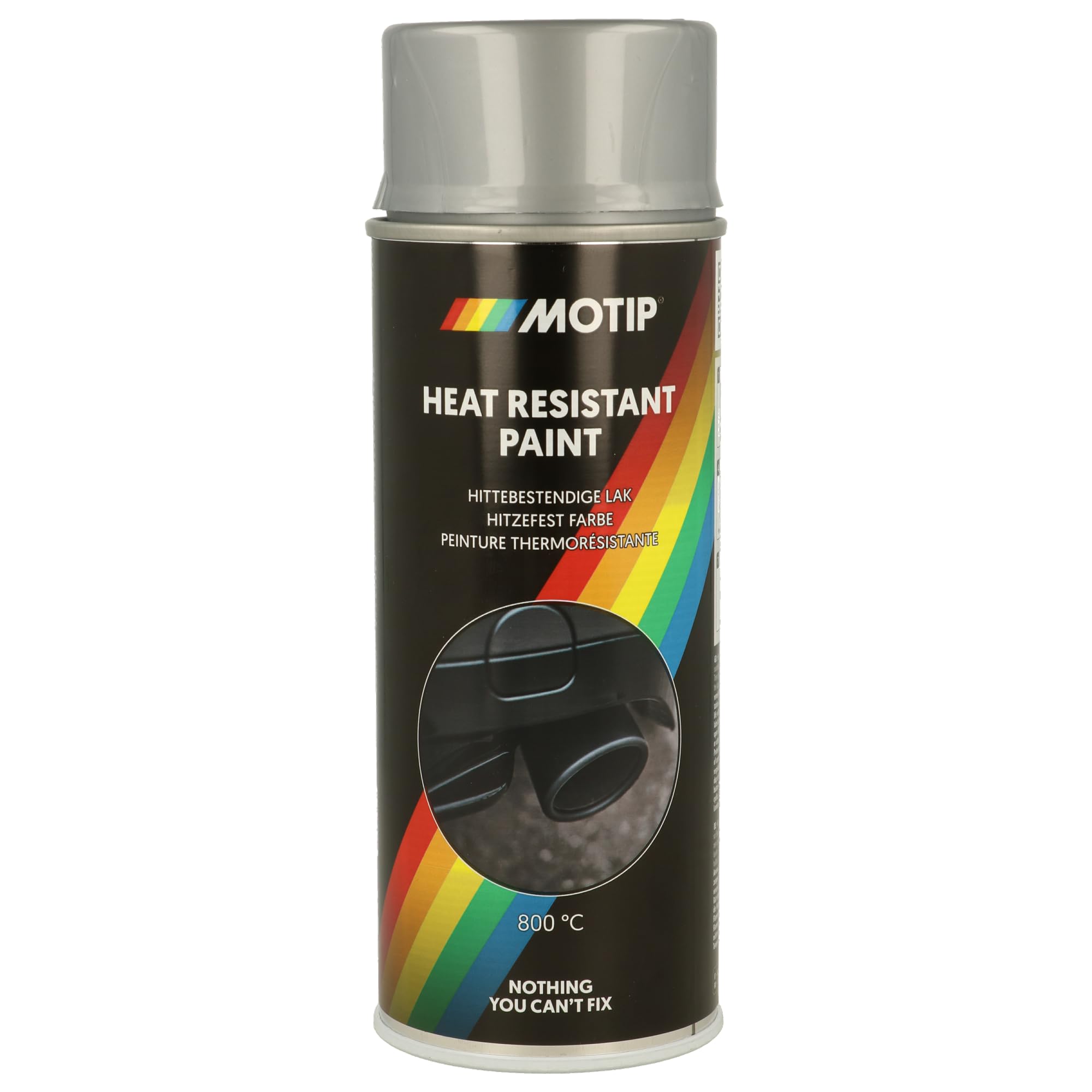 Motip M04032 Heat Resistant Spray Paint - Silver 400 ml