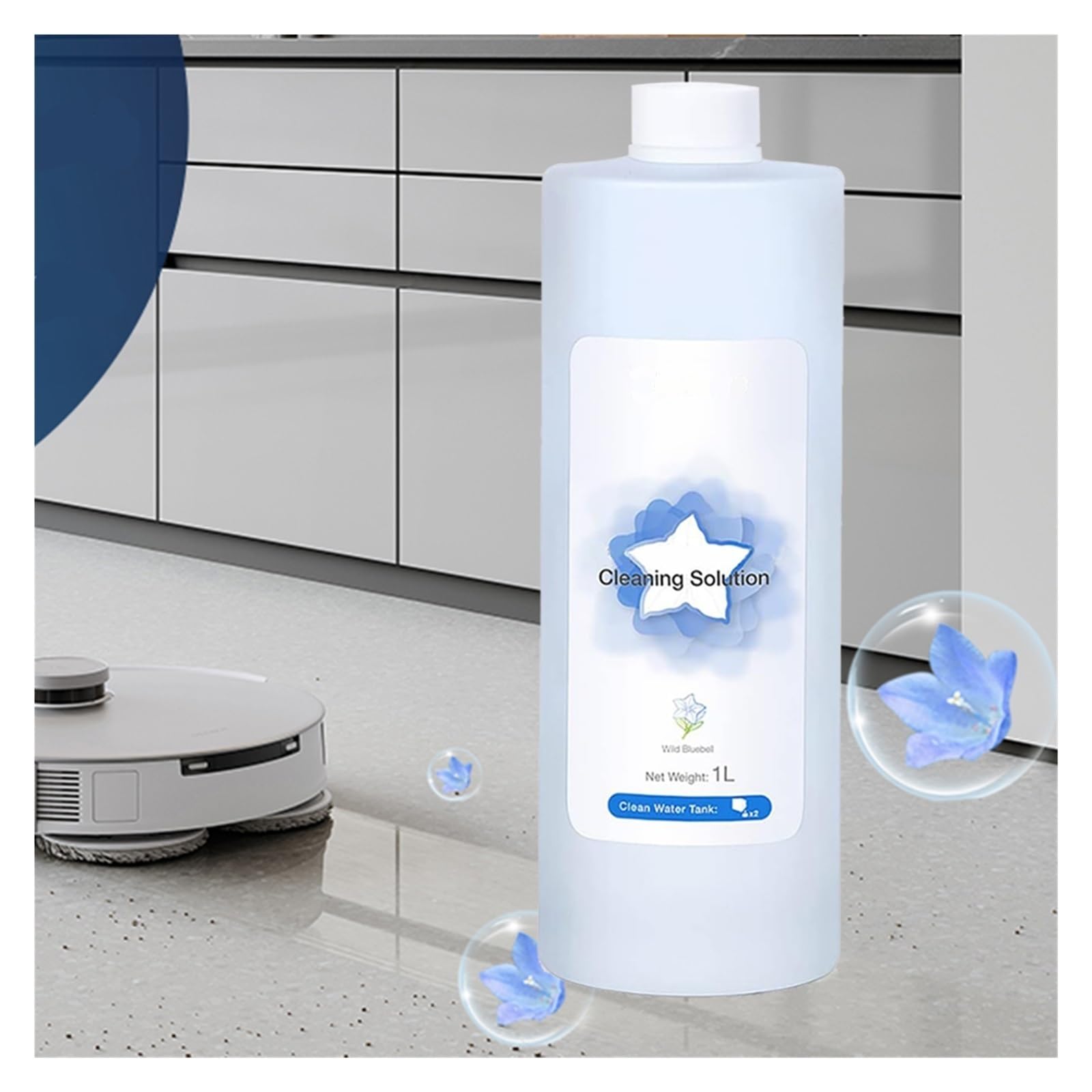 Soluzione detergente for pavimenti multisuperficie compatibile con ECOVACS, liquido detergente compatibile con DEEBOT T30S COMBO / T30S / X2 COMBO / X2 OMNI / T20 OMNI / X1 OMNI / X1 TURBO / N9＋/T10 O