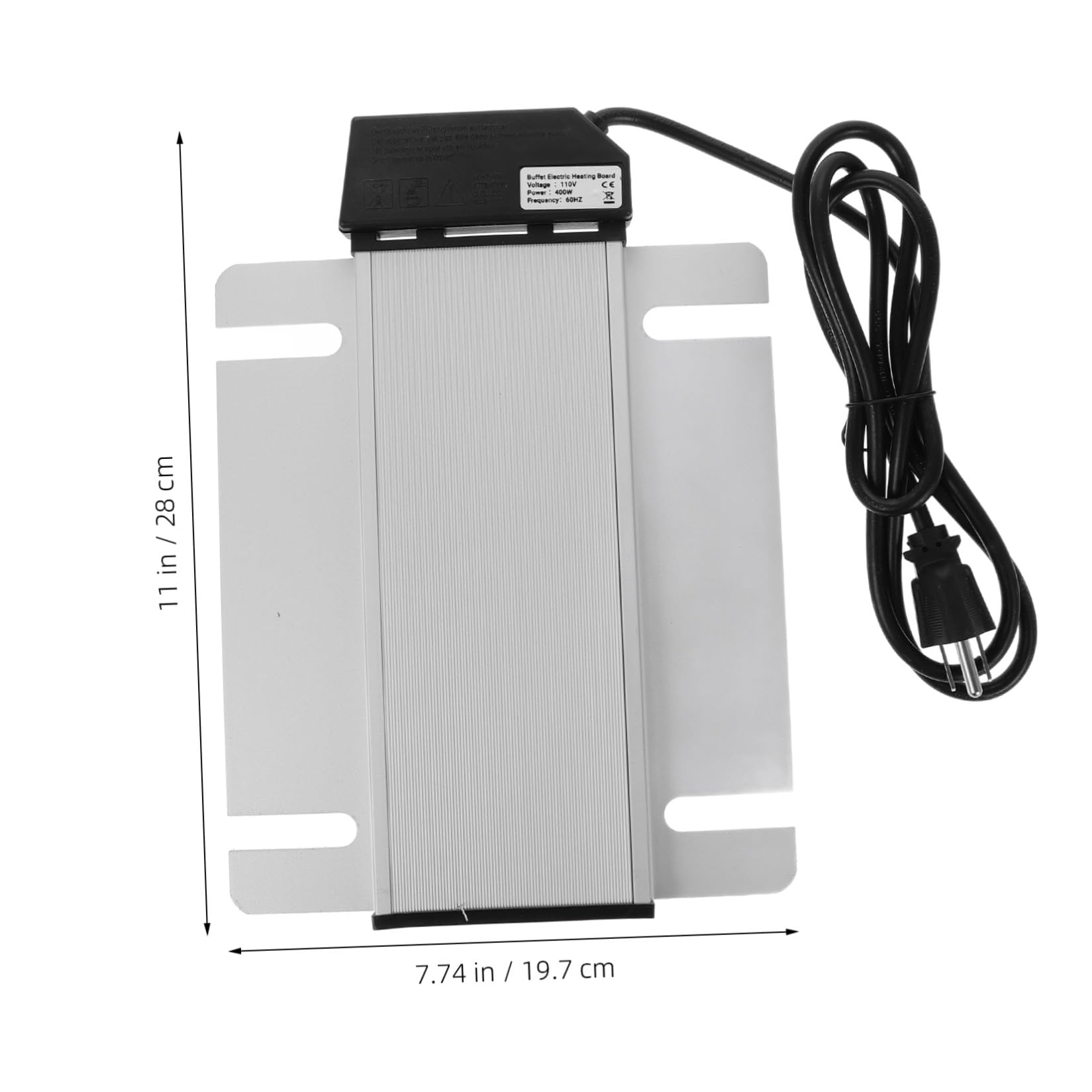 Plaque Chauffante Électrique pour Buffet Argenté Rectangulaire | Chauffe Plat Electrique Buffet, Contrôle de Température et Protection la Surchauffe, pour Restaurants et Événements