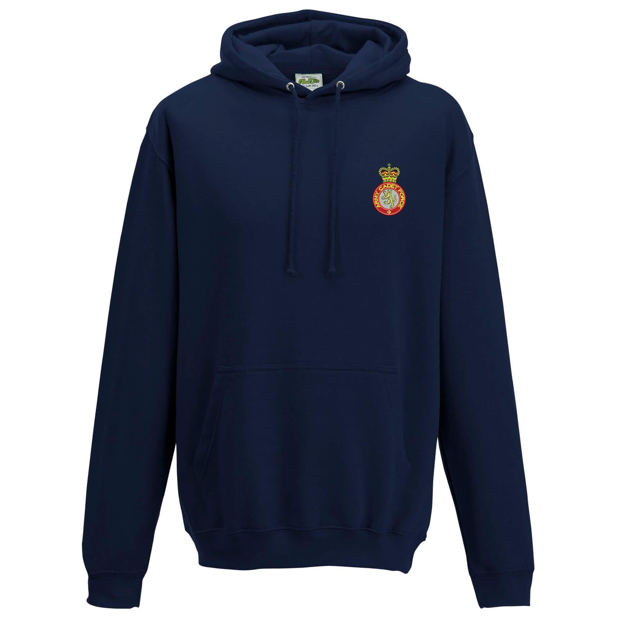 The Military Store Men's Navy Army Cadet Force Embroidered Hoodie, Small
