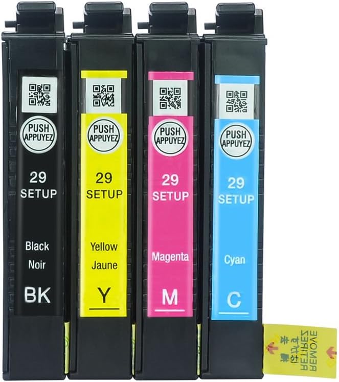 Gorgeous Tec e 29 Ink Cartridges for XP-245, XP235, XP247, 332, 335, 342, 345, 432 Printers (4Packs)