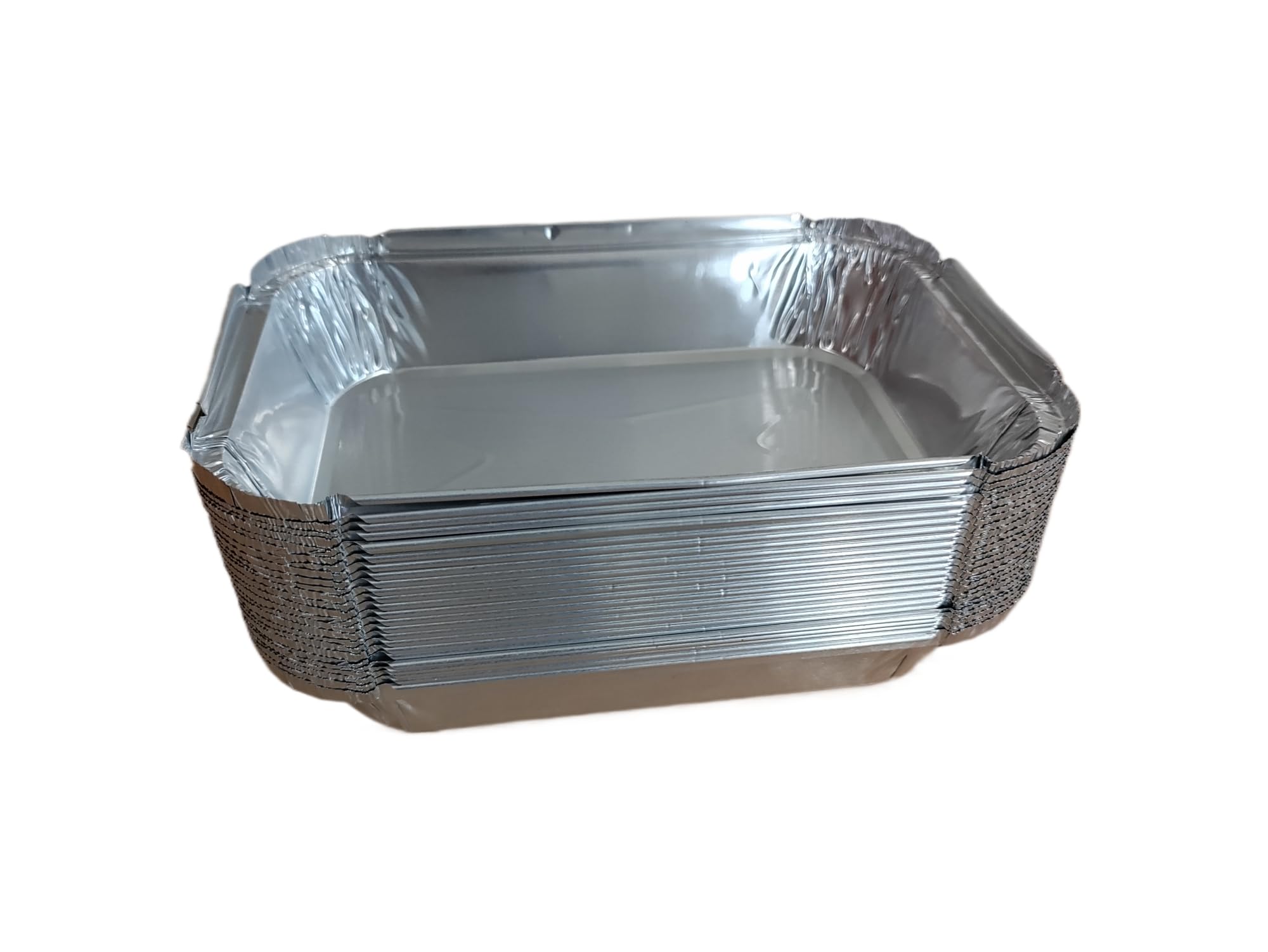Foglish Home & Garden Rectangle Aluminium Foil Pan Trays Dishes Bake Oven Cook BBQ Airfryer 187x124x40mm (20)