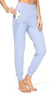 Kcutteyg Women's Joggers with Pockets High Waisted, Workout Athletic Sports Soft Lounge Pants for Running