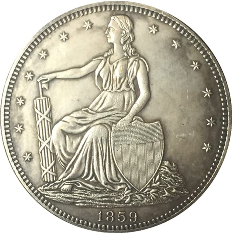 Amazon.co.jp: 1859年 アメリカ記念硬貨 コイン 銅 銀メッキ