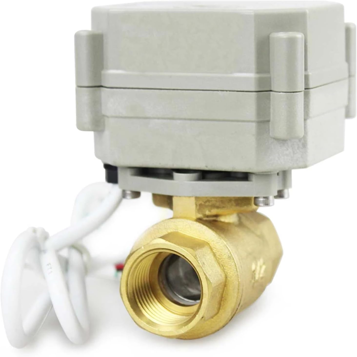 1/2" Brass 2 Way Motorized Ball Valve 12V/24V Electric Ball Valve CR301(NPT_24V)