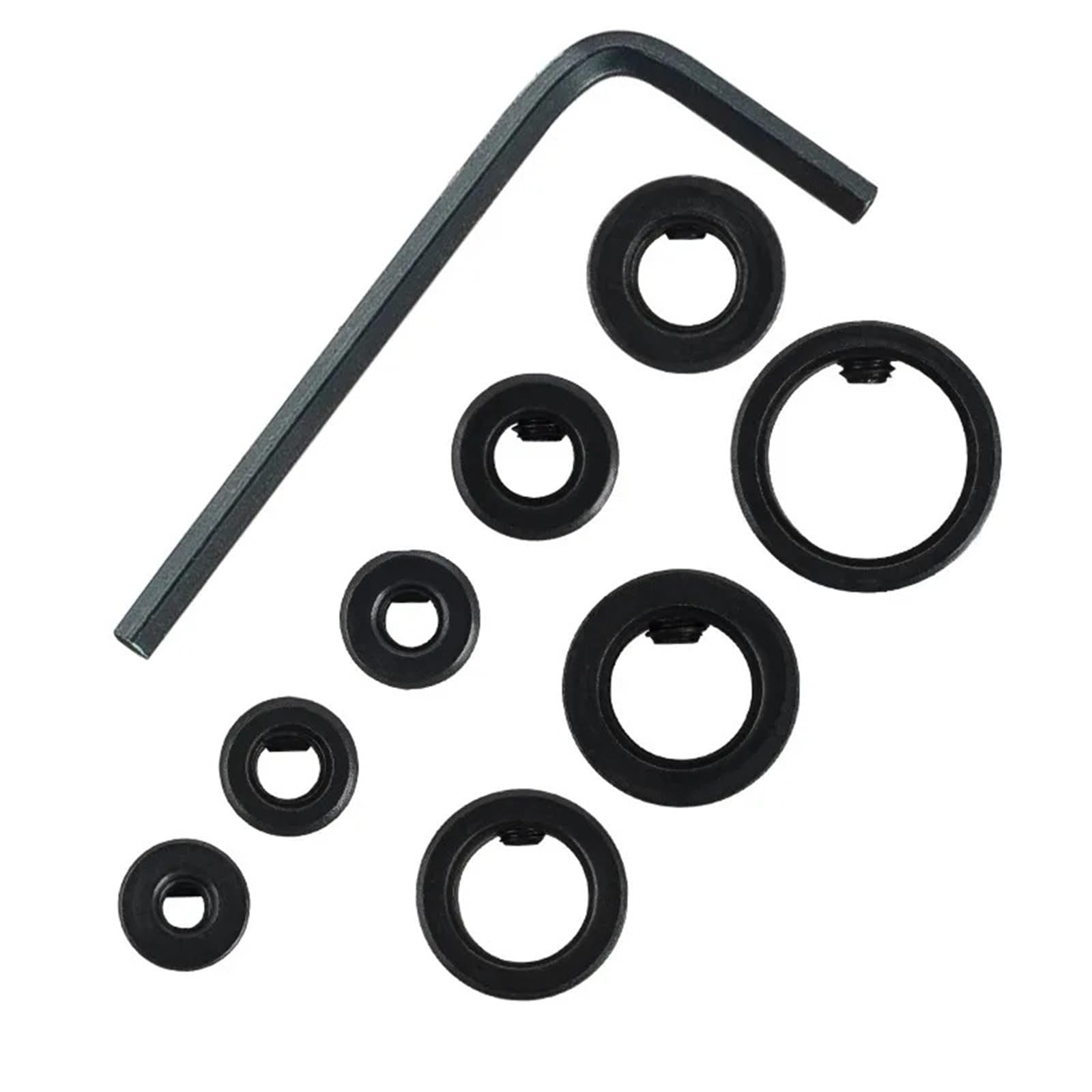 Bghyjkol 8Pcs Ring Drill Depth Stop 3-16Mm Drill Bit Limit Ring Depth Stop Collar Set Adjustable Positioner Allen Wrench(8Pcs Ring)