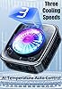 15 in 1 Magnetic Phone Cooler Pro with RGB LED, Removable Grip, Thermostat Cooling Fan for iPhone MagSafe, Android, iPad - Gaming, Streaming, Photography Black Frame