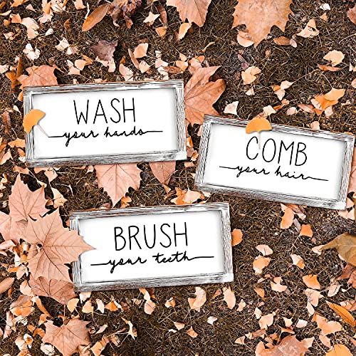 3 Pcs Bathroom Wood Sign - image 2