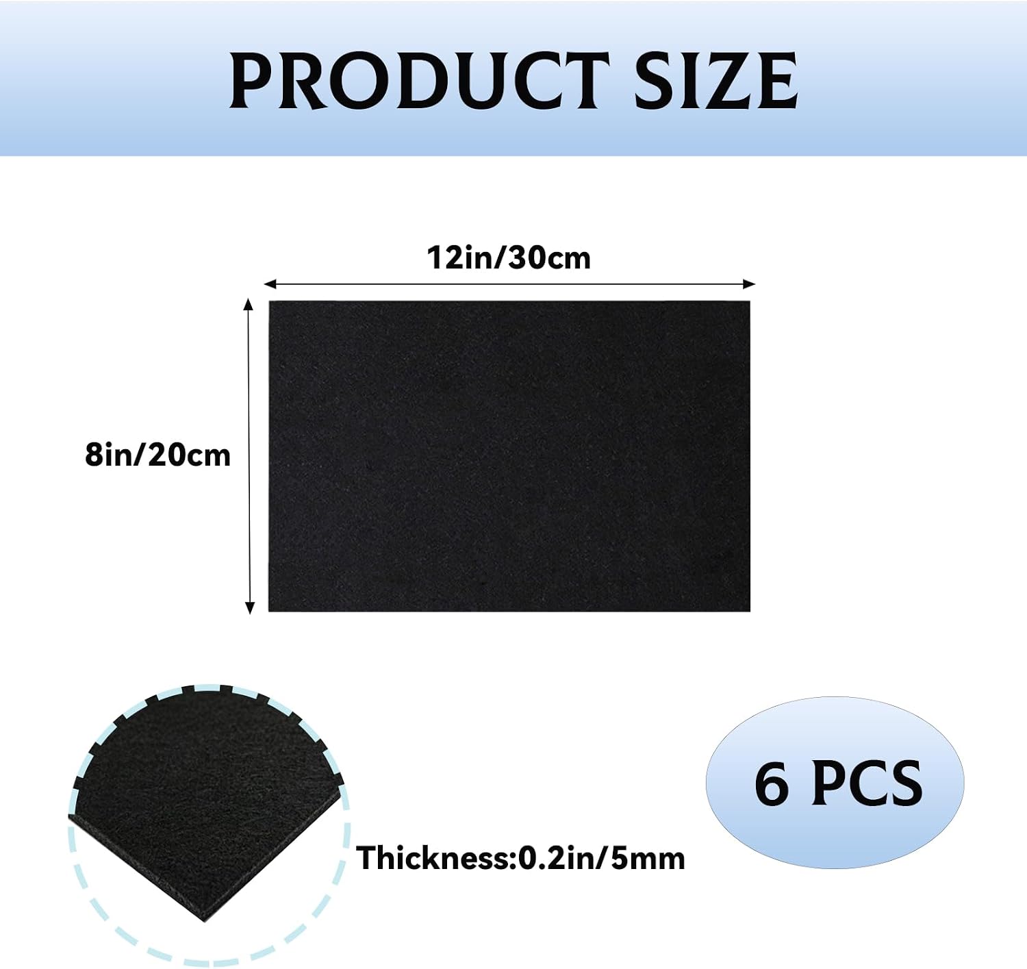 6 Pcs Battery Protector Mat, 8 x 12 Inch Battery Tray Mat, Battery Acid Absorber Mat, Batteries Box Pad for Batteries, Cars, RVs, Trucks, SUVs, and Boats