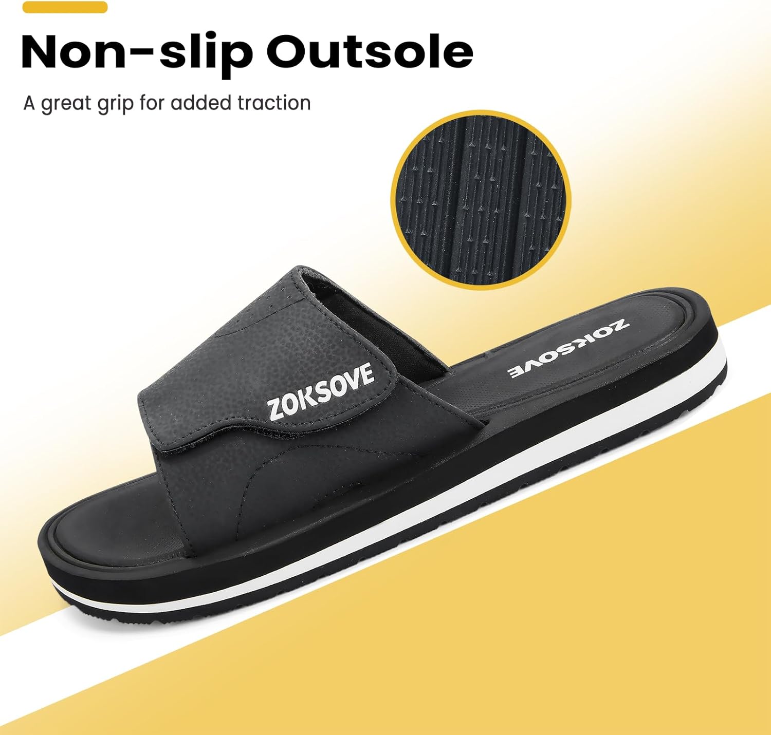 Slides for Men Adjustable Slide Sandals Slip On- Ghana Ubuy
