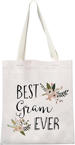 Miniatura 1 de GJTIM Regalo de cumpleaños de Gram Best Gram Ever Gift Quote Maquillaje Cremallera Bolsa Bolsa Abuela Cosméticos Bolsa, Bolso Best Gram Ever, Moderno