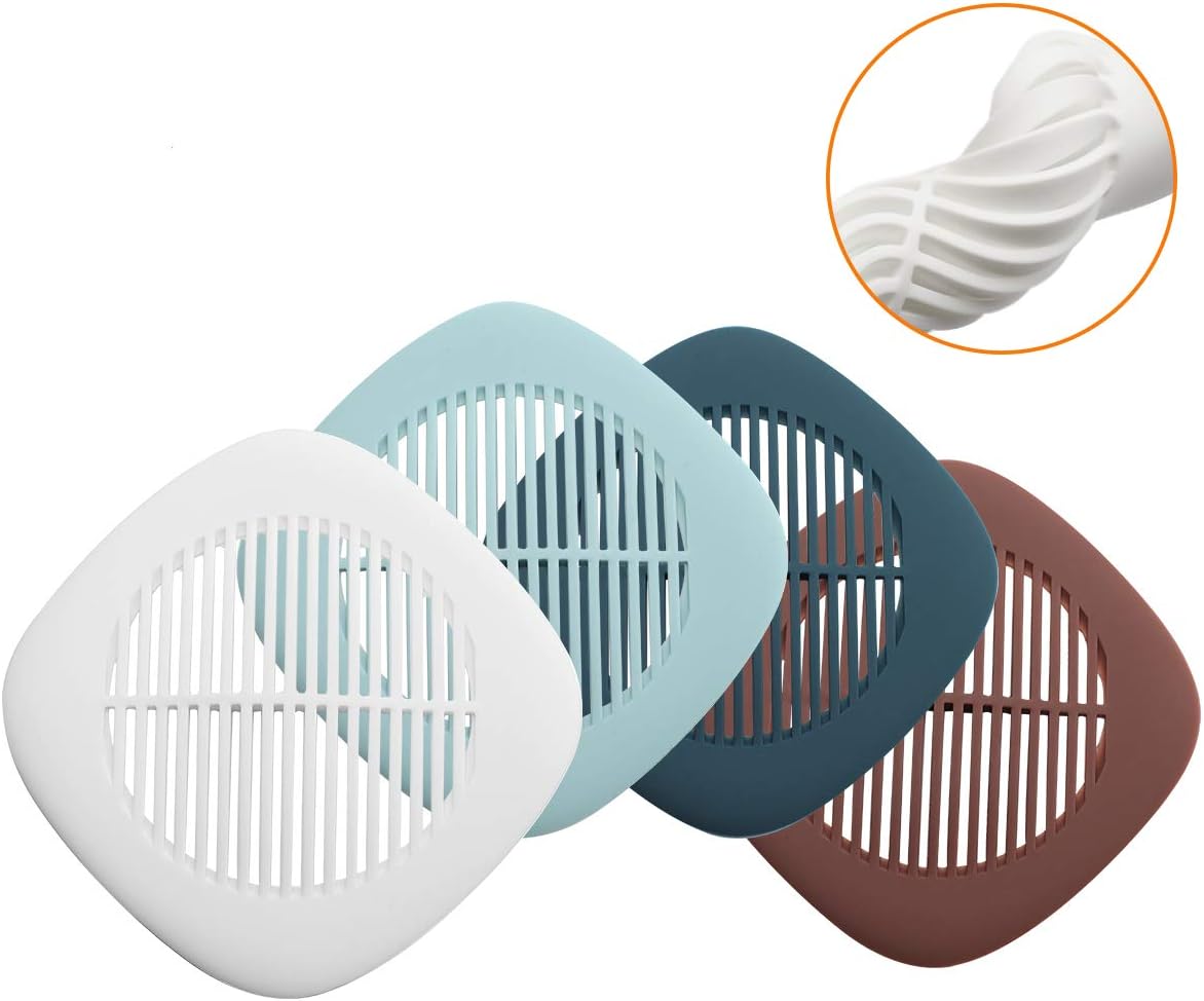 [ADVANCED VERSION]Hair Catch,KEEBO 4 pcs Advanced Drain Protector,Advanced silicone upgrade,Has very strong grip performance for shower room,Kitchen, bathroom, sink, balcony, garden drain etc