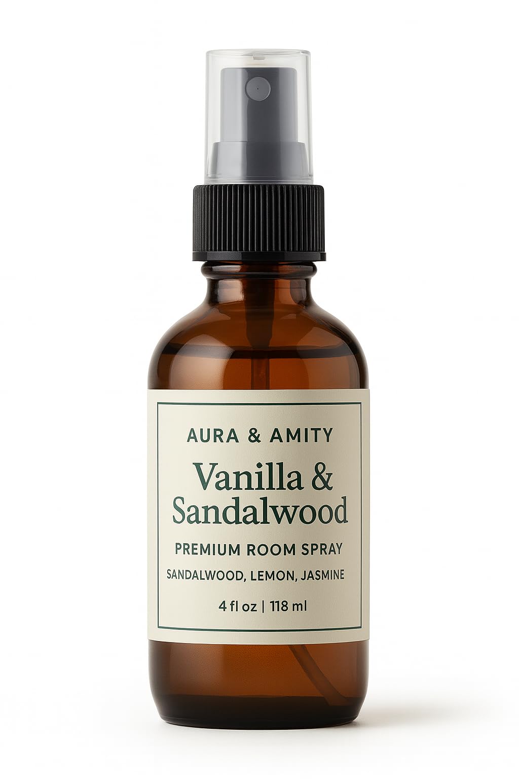 Aura &amp; Amity Premium Room &amp; Linen Spray – Handmade Luxury Fabric &amp; Home Fragrance Mist, Long-Lasting &amp; Eco-Friendly (Vanilla &amp; Sandalwood)