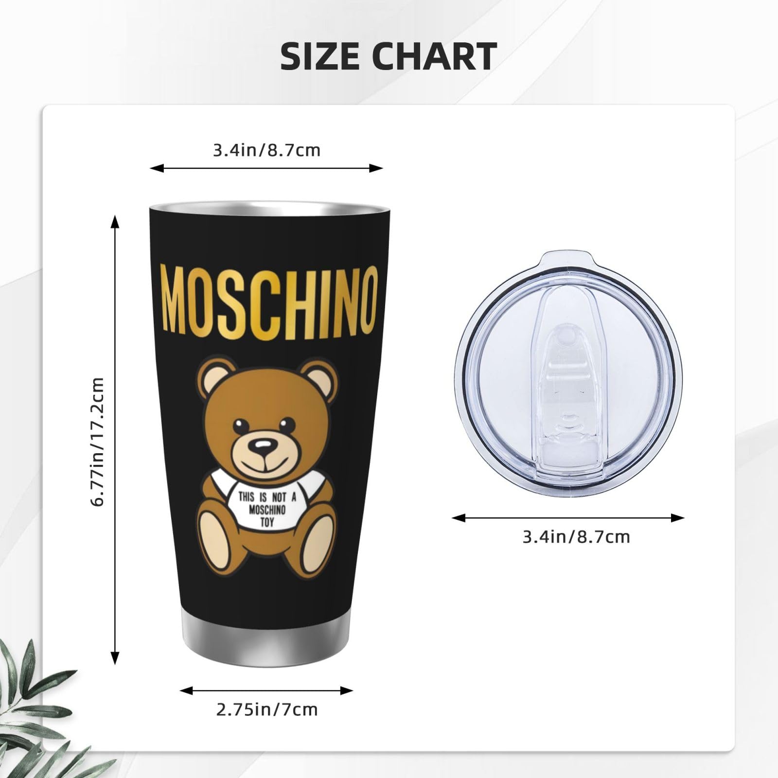 Amazon | 蓋付き 自動車カップ モスキーノ Moschino2 水筒 ウォーター
