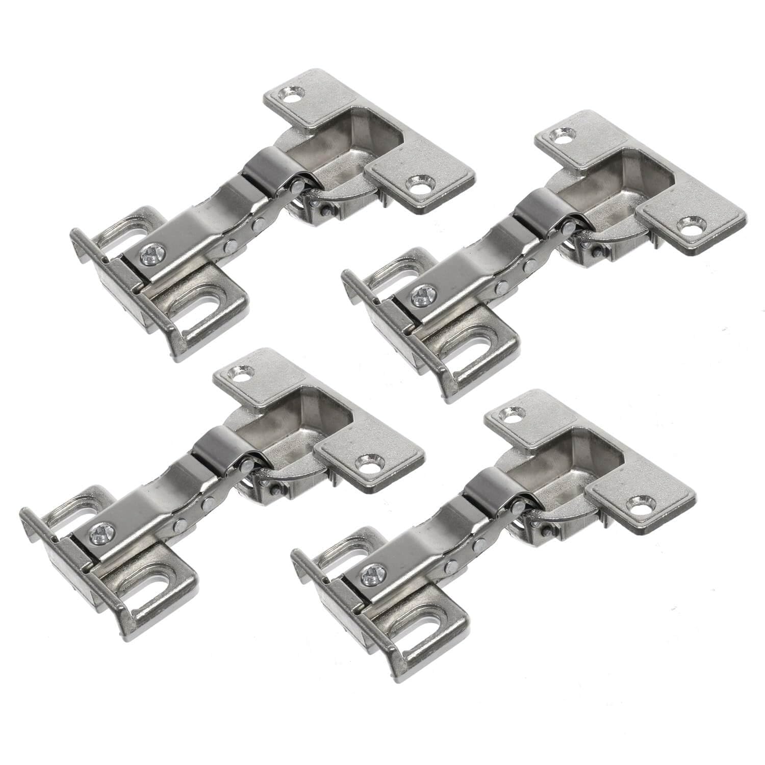 Irrigat 4 Hinges Integrated Fridge Freezer Door Hinges Replacement For Hettich Et 582-72134, 35Mm Concealed Cabinet Hinges With Distance Plate, Fits 13-18Mm Overlays, Stainless Steel, Pack Of 4