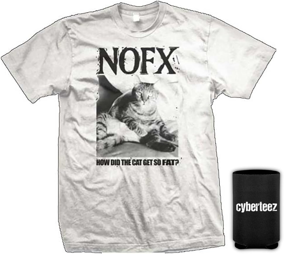 NOFX Fat Cat Men's White T-Shirt + Coolie