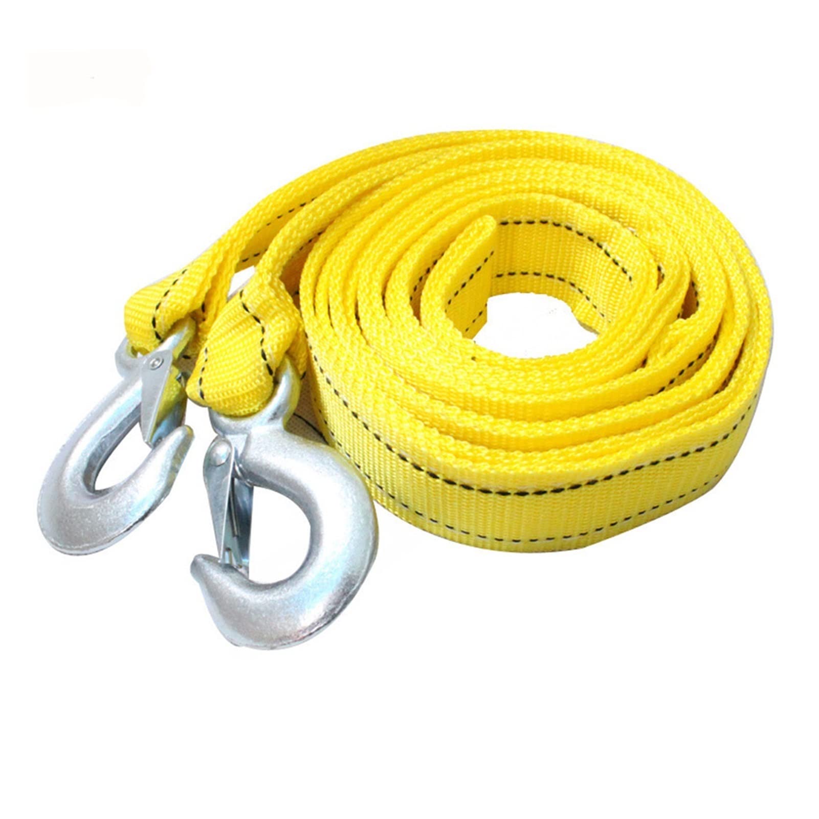 Corde de remorquage 5 tonnes et 4m jaune pour traction de voiture et camion
