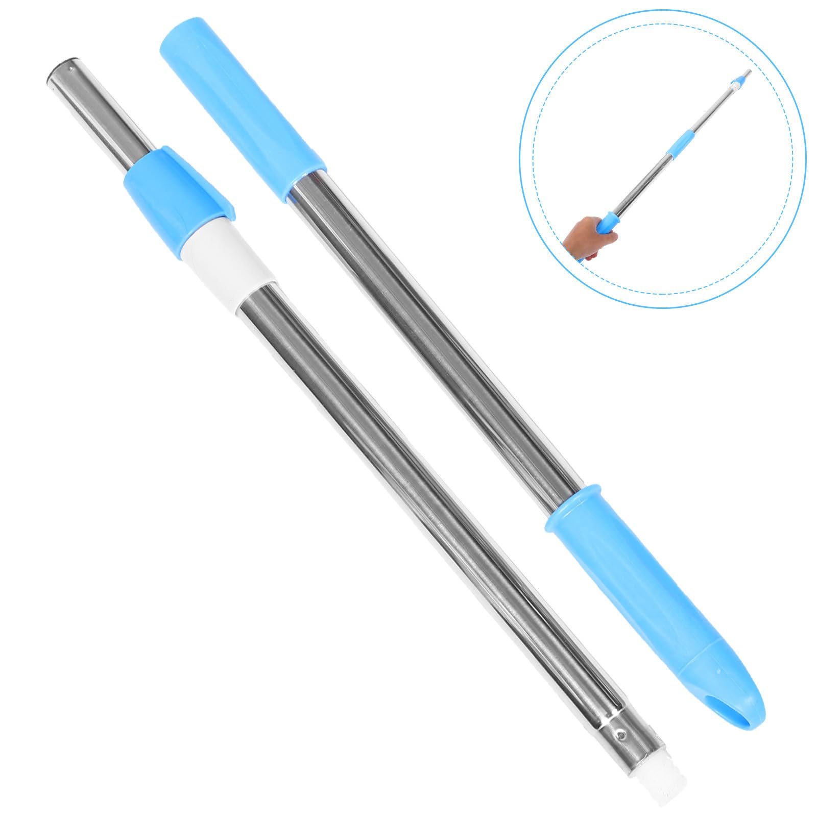 Beavorty Manche de Rechange pour Balai en Acier Inoxydable Mécanisme Télescopique Ajustable et Design Rotatif à 360 Degrés Nettoyage