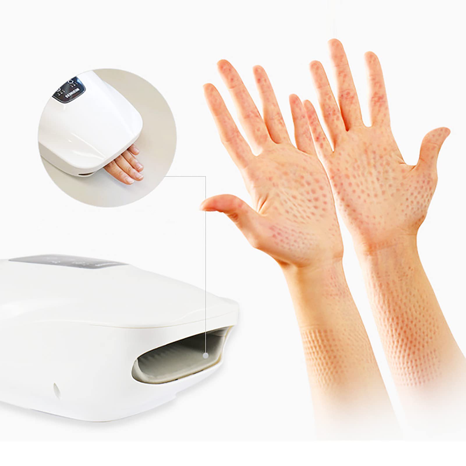 Masajeador eléctrico de manos con compresión de aire, terapia 3D de calor para aliviar el dolor, relajación muscular y apoyo para la artritis