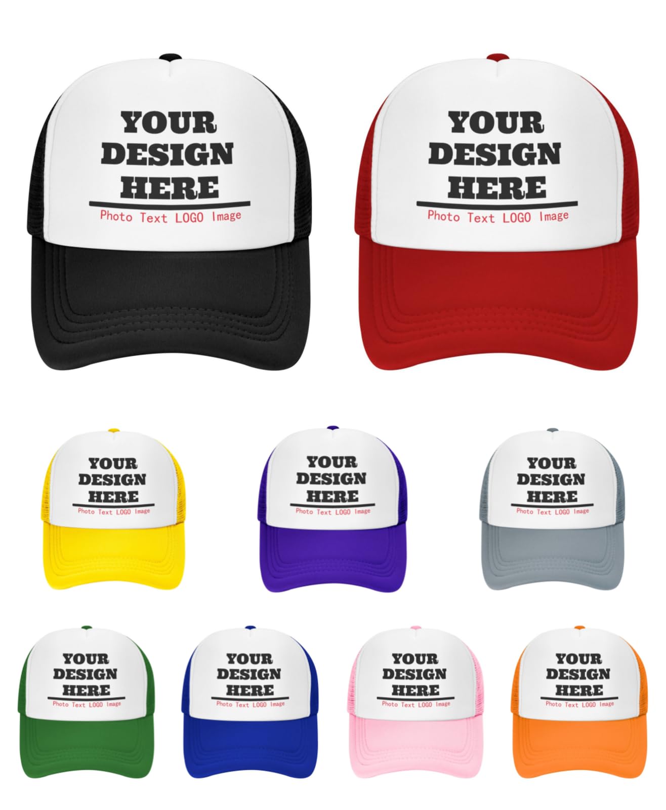 Custom Hat Your Design Here, Custom Hat Design Your Own Classic Mens Womens Trucker Hat