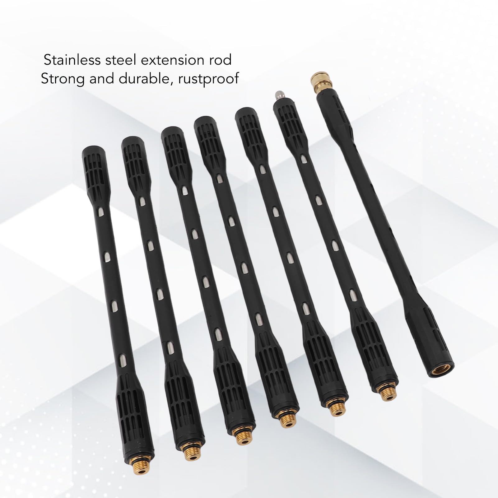 Varitas de Extensión para Limpieza de Canalones, Lanza de Lavado a Presión de Acero Inoxidable a Prueba de Fugas, Fácil de Usar, Conector de 1/4 de Pulgada para Limpieza de Techos