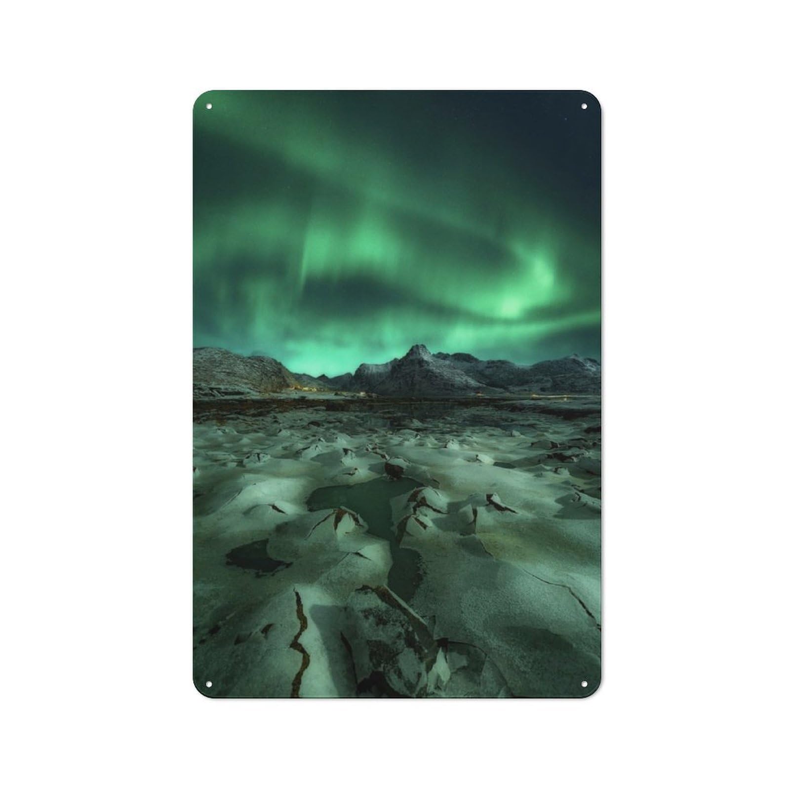 Junmoney Ice Cracking Office Metal Sign 30X20cm, Understated Office Wall Decor For Workspace, Cafe, Shop Or Desk Area