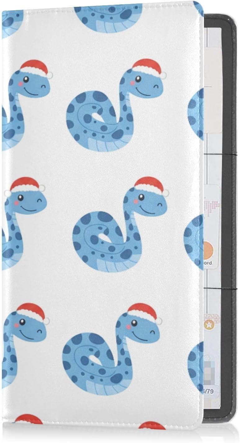 Christmas Snake Car Registration and Insurance Holder Vehicle Glove Box Organizer Car Accessories Wallet Case for Women Men A2020080