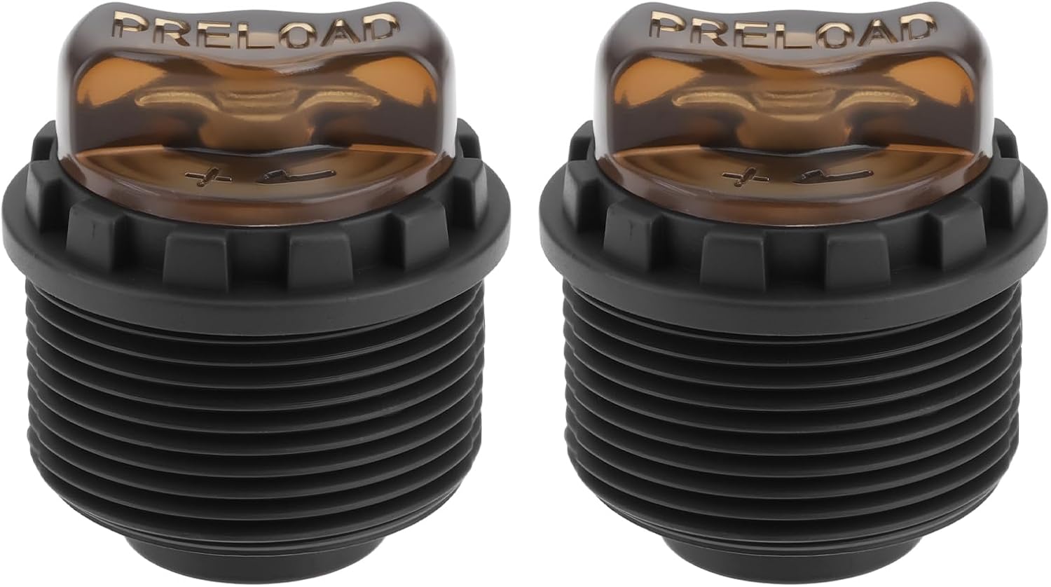 2-Pack Front Fork Preload Adjustment Knobs, Compatible with SR Suntour XCT/XCR 32, for 28.6/32mm Stanchion Fork Tubes (25.7/29.6mm Thread)