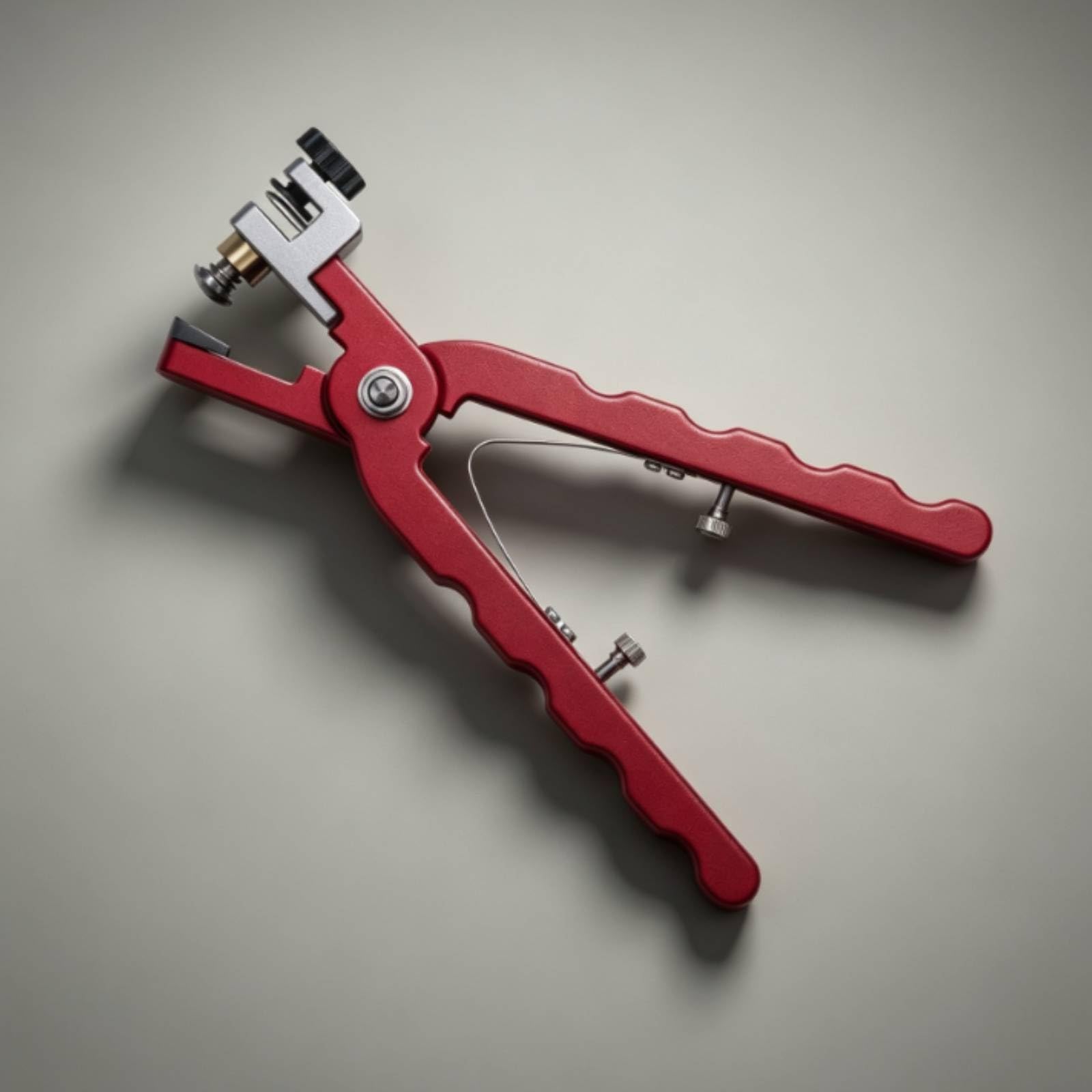 TISHITA de Correas de Reloj Alicates Herramienta de Corte Perforadora Ajustable para Correas de Cuero en Acero con Mecanismo de Adecuado para Relojeros Bricolaje Taller y Banco de Trabajo