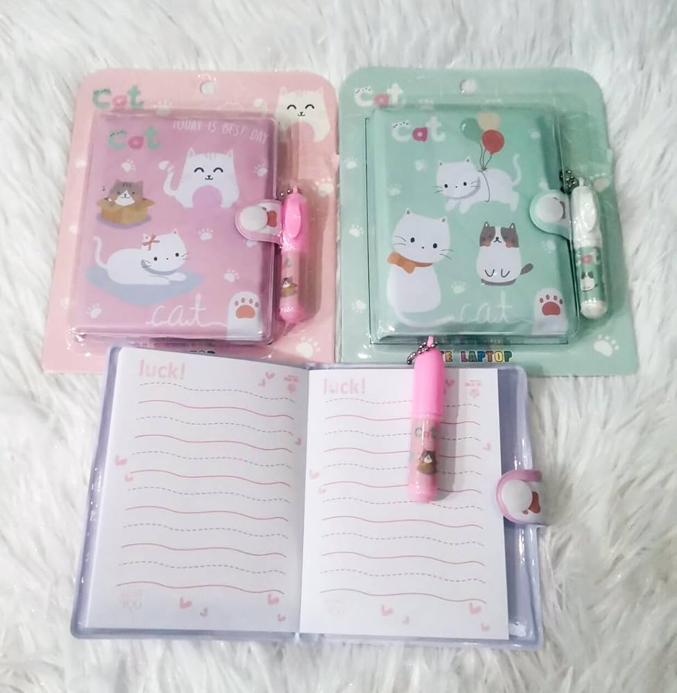 meow さん　pocket notebook Cartoon Small Travelers Notebook With Pen Kit Cute The