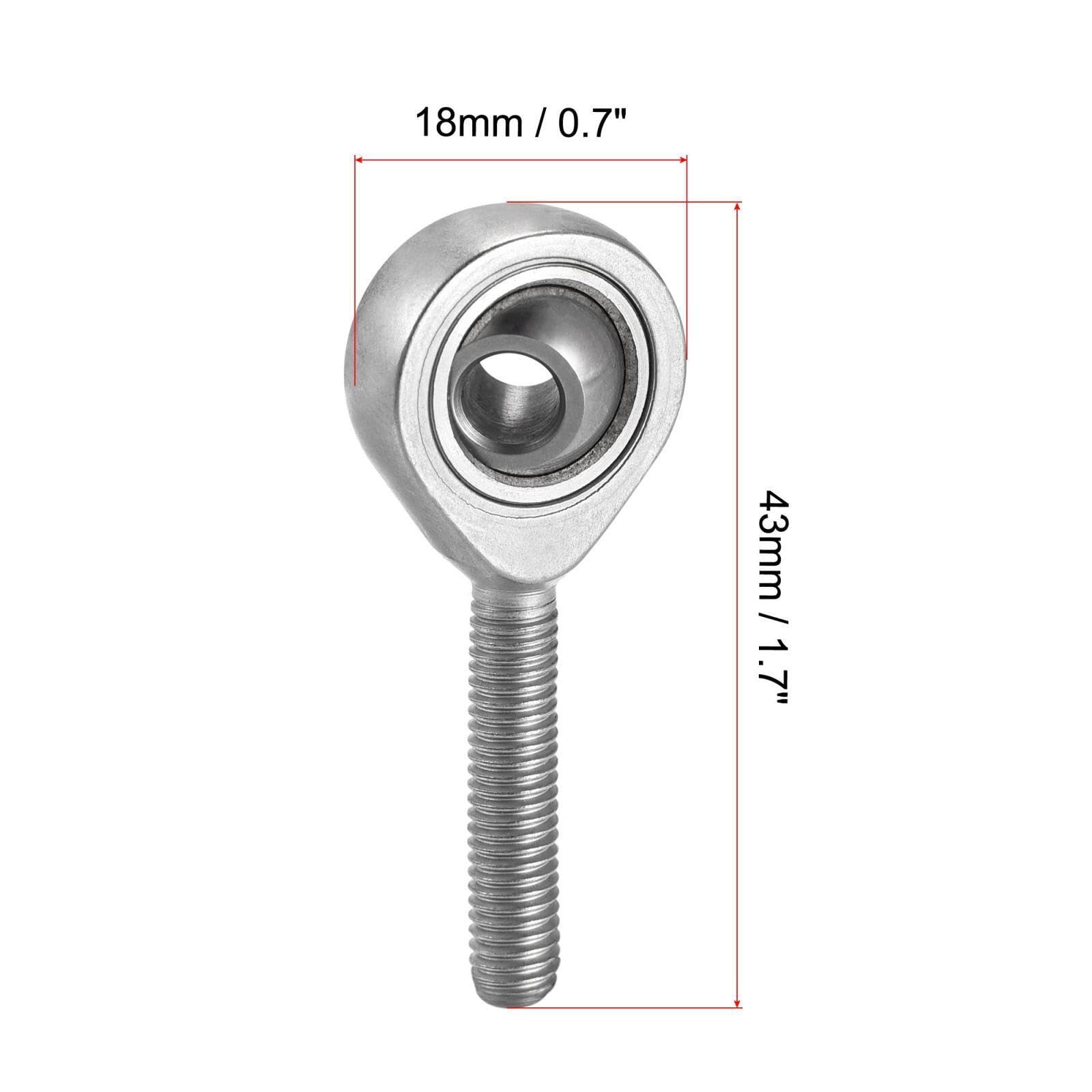 Tool Parts and Accessories SSA5T/K Rod End Bearing 5mm Bore Stainless Steel M5x0.8 Male Thread Right Hand (#CN-140824-14446)