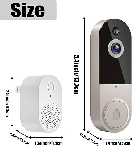 Miniatura 6 de Timbre de puerta seguro inalámbrico, sin mensual, FeeSafe Timbre - Timbre de video Wi-Fi HD de 1080p con visión nocturna y audio bidireccional para