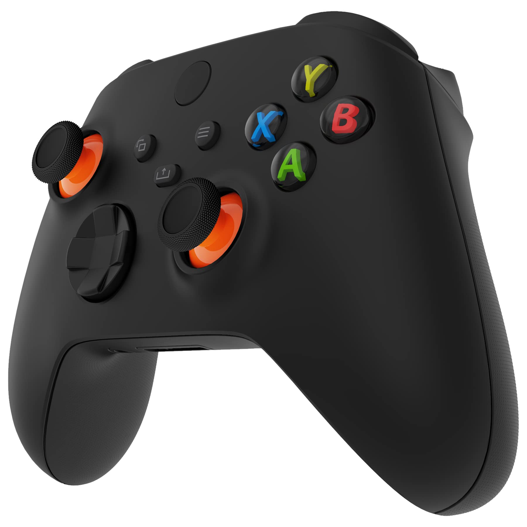 eXtremeRate Replacement Thumbsticks for Xbox Core Wireless Controller, Joysticks Repair Kit for Xbox Series X/S Controller, Custom Analog Stick Buttons for Xbox One S/X/Elite - Orange & Black — view 4