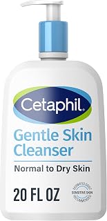 Cetaphil Gentle Skin Cleanser: Hydrating Face Wash for Sensitive Dry to Normal Skin, 20 oz Fragrance-Free Non-Foaming Cleanser