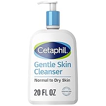 Cetaphil ansigtsvask, fugtgivende blid hudrens til t&oslash;r til normal f&oslash;lsom hud, 20 oz, duftfri, s&aelig;befri og ikke-skummende
