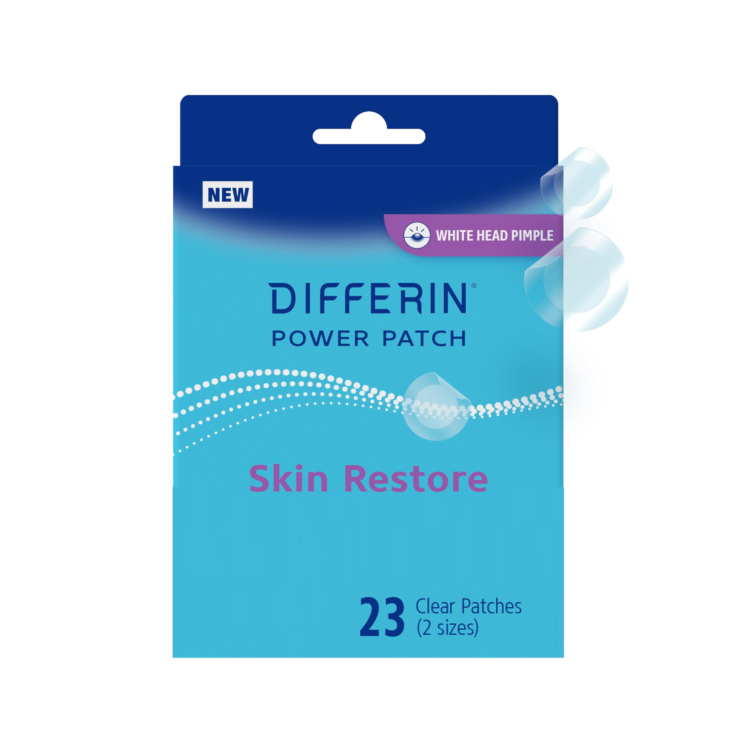 Differin Power Patches for White Head Pimples Hydrocolloid Patches formulated with Zinc Hyaluronate and Niacinamide 4-in-1 Hydrotech Formula