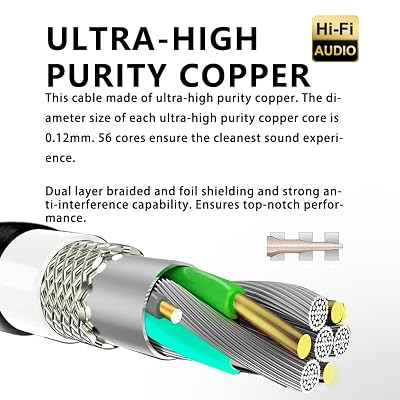 SKW Audiophiles USB Printer Cable Type C/USB C to USB B High Speed DAC Decoder Cable 9.8ft/3M