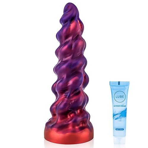 12.5in Fantasy Monster Big Long Thick Dildo Anal Butt Plug Adult Sex Toys for Women & Men Masturbator Anal Dildo Masturbation Toys Pyramid Shaped Prostate Massager S&M Trainer for Couples - 1450g - 12.5in