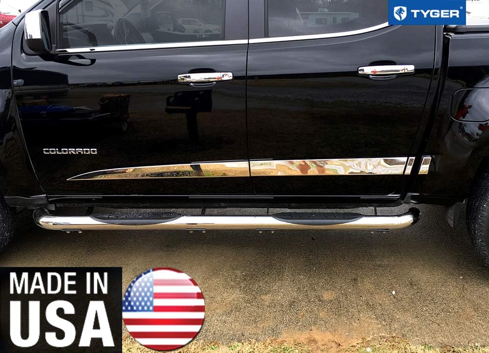 Tyger Auto Made in USA! Compatible with 2015-2018 Chevy Colorado Crew Cab Short Bed Body Side Molding Trim 10PC