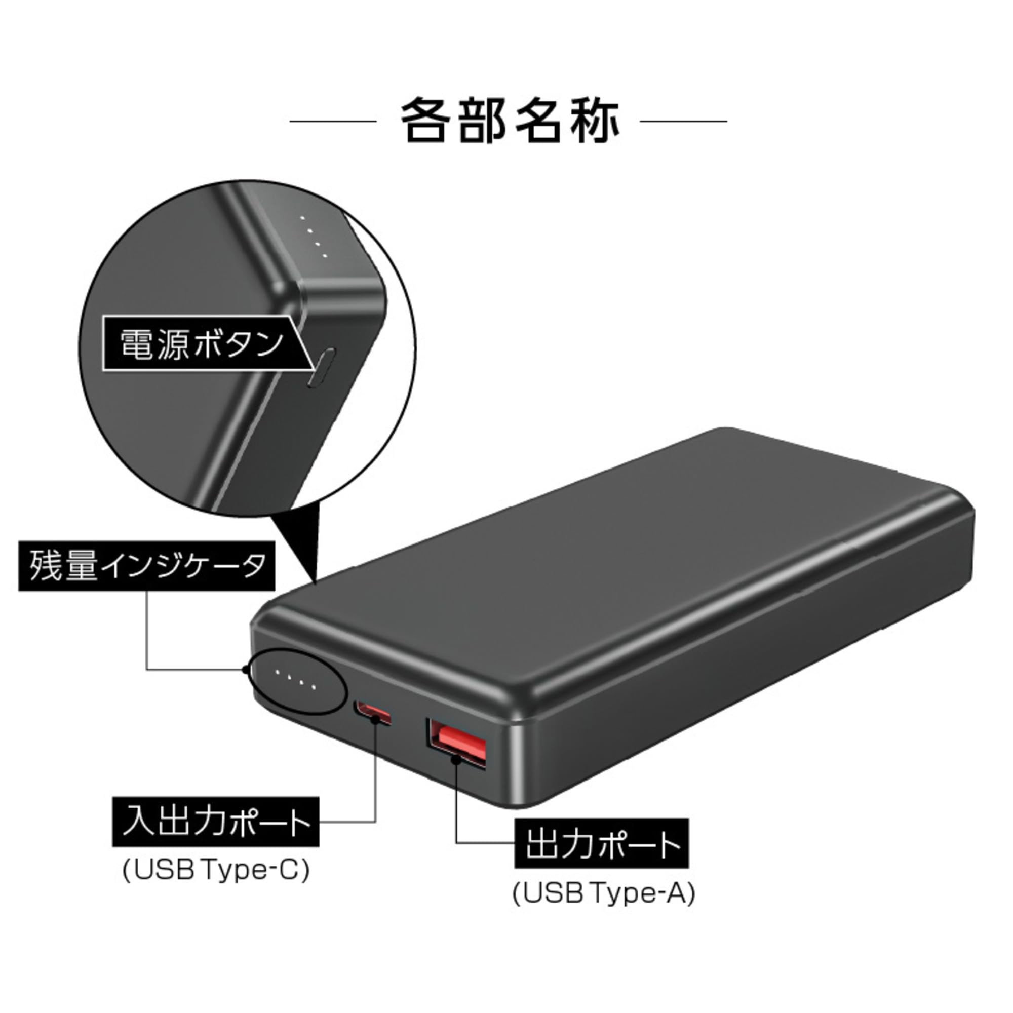 Amazon | グリーンハウス モバイルバッテリー 20000mA PD 20W 薄型