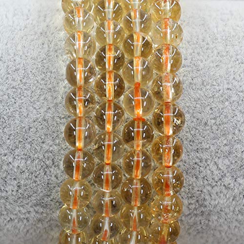 Natural Yellow Citrine Crystal 6mm Round Beads Stone Stretch Bracelet 7 Inch Unisex - Image 3