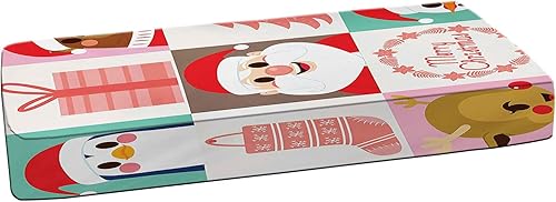 Miniatura 2 de Sábana bajera ajustable de Navidad para cuna, popular diseño digital de Noel, diseño de muñeco de nieve, diseño digital plano, de microfibra, suave