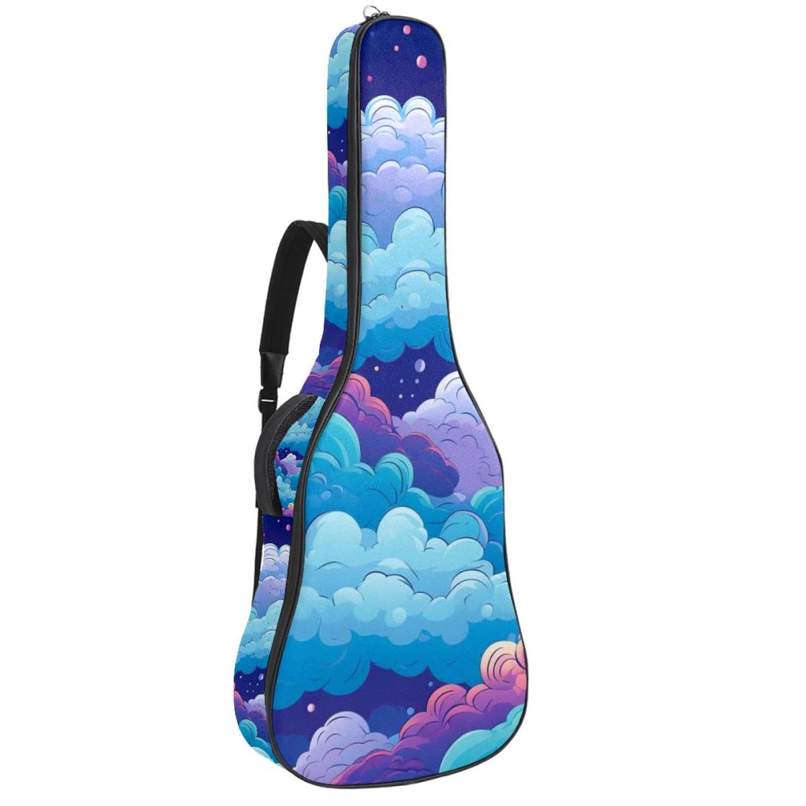 Sac pour guitare acoustique avec poches et housse imperméable multicolore - 8