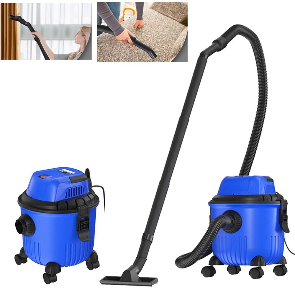 DayPlus Aspirador en seco y húmedo de 800 W con función de burbuja, 16 kpa de succión potente, depósito grande de 15 l, manguera flexible de 1,5 m, cable de 2 m