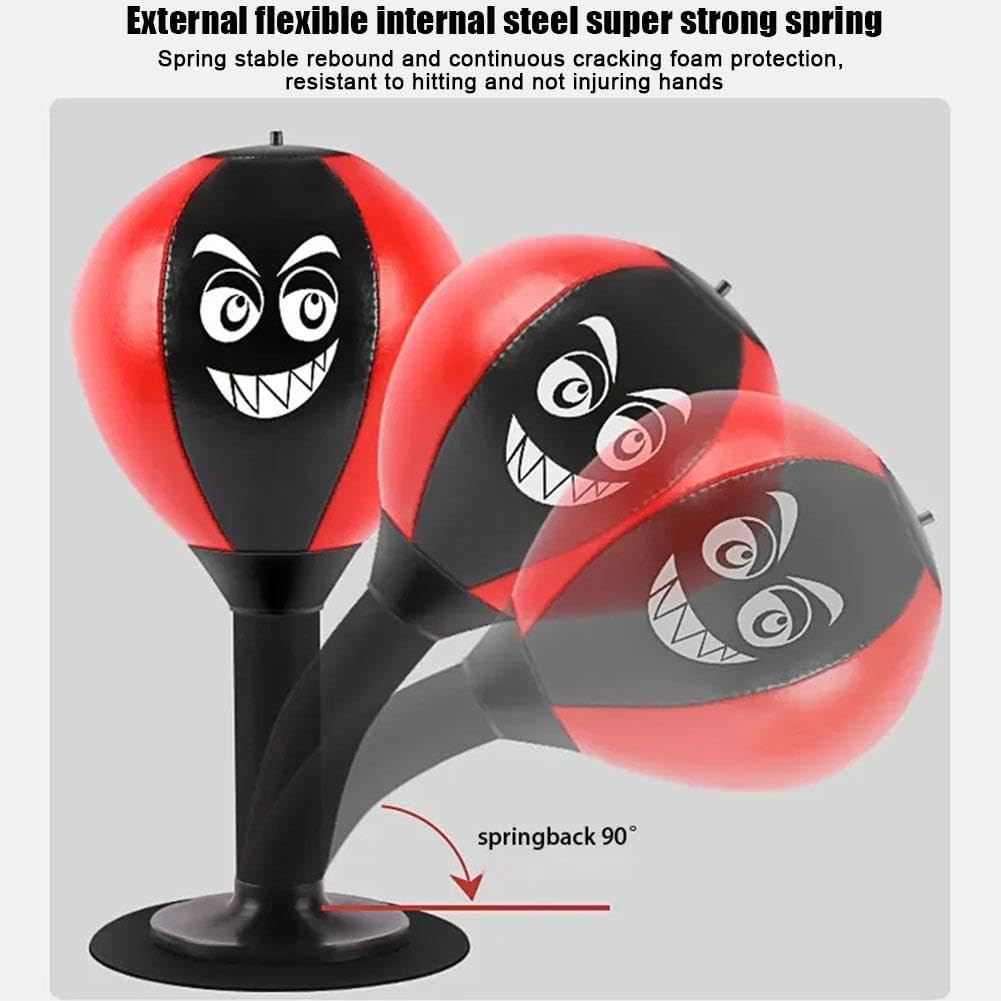Sacco da Boxe da Tavolo, Portatile Divertente Sacco da Boxe con Ventosa, Antistress Sacco da Boxe Speed ​​Ball, Pallone Resistente Antistress per Impiegato Adulti Bambini