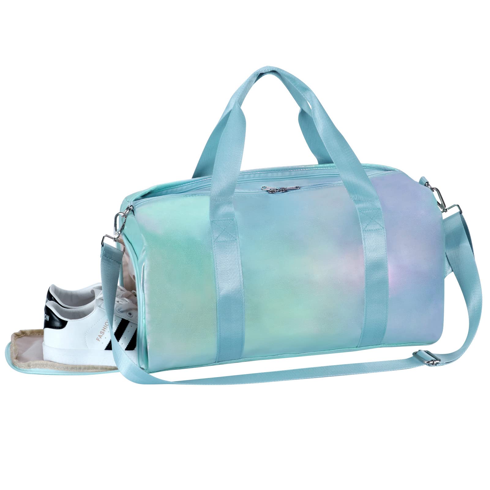 HAWEE Hombre Mujer Bolsa de Viaje Grande Impermeable Bolsa Deporte con Compartimento para Zapatos Plegable Duffel Bag para Gym Fitness Natación Camping Yoga